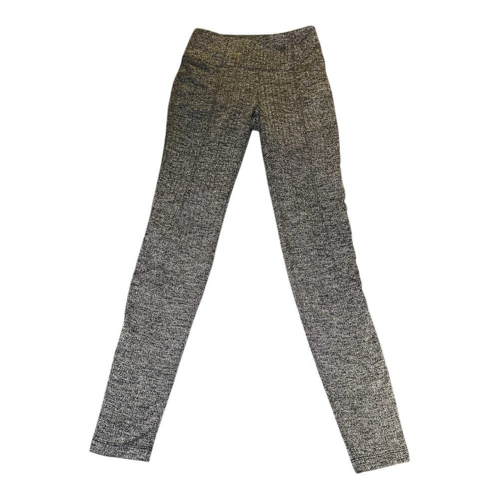 Athleta NWOT Delancey Herringbone Tight Leggings XS Grey‎ Fitted Stretch Pockets